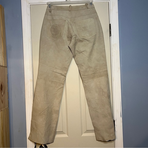 FUBU Vintage 90's Y2K Women's Bootcut Suede Leather Lined Pants Size 7 - Picture 7 of 7